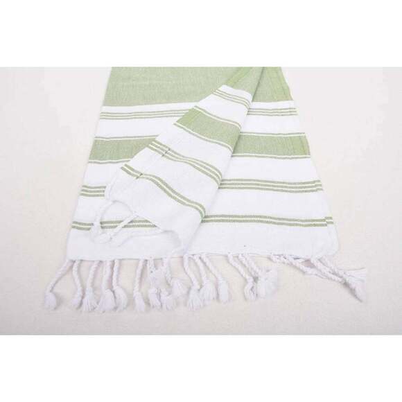 Green Stripe Turkish Towel - Picture 1 of 4